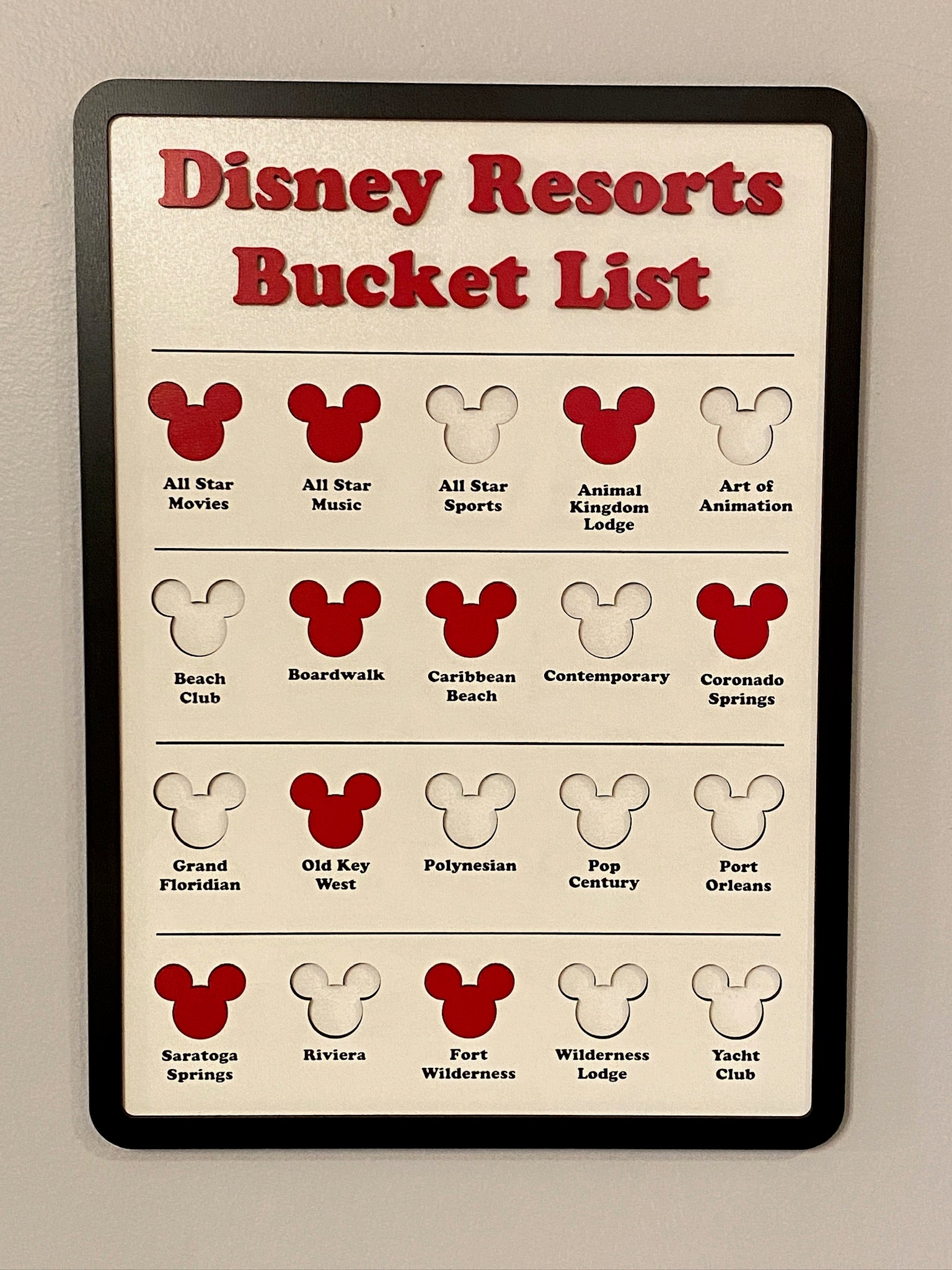 WDW Resort Bucket List Sign