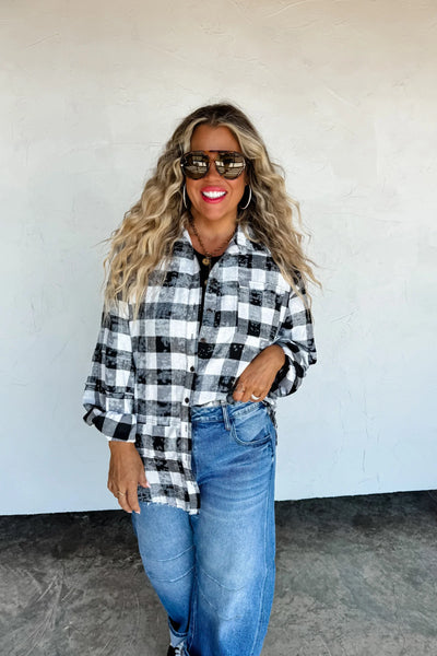PREORDER: Juniper Bleached Plaid Top