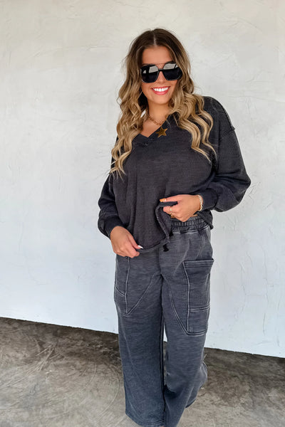 PREORDER: Faded Feels VNeck Pullover