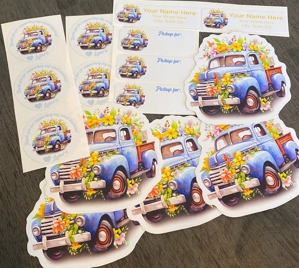 April Truck Die Cut Stickers