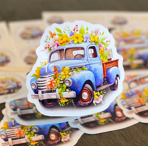 April Truck Die Cut Stickers