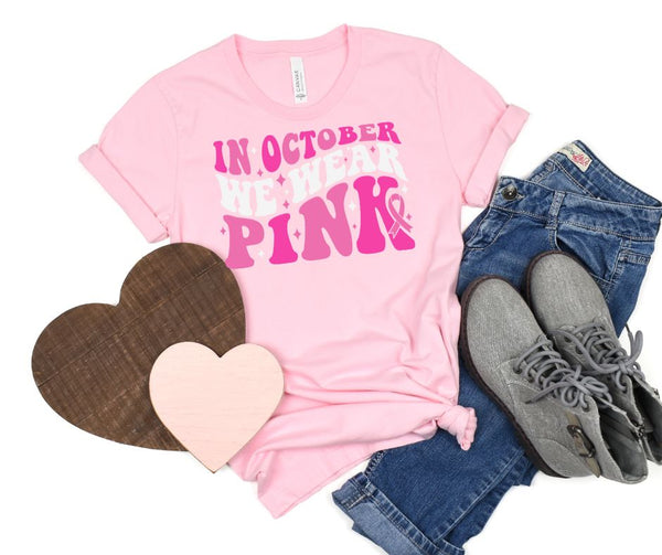 We Wear Pink Tee In Pink