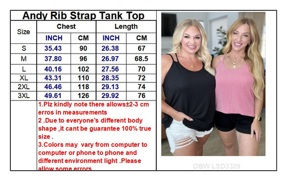 PREORDER: Nancy Ribbed Tank in Four Colors