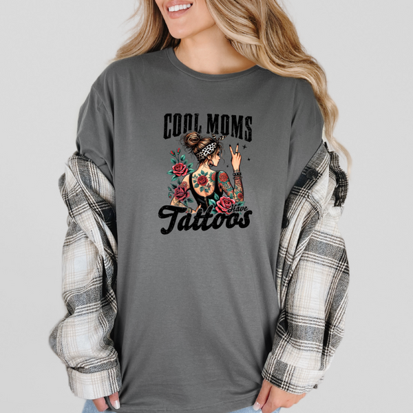 Cool Moms Have Tattoos Graphic Tee