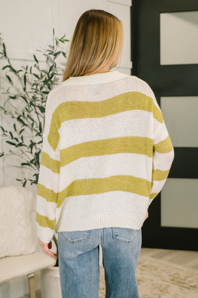 As Long As You're Mine Loose Knit Collared Top