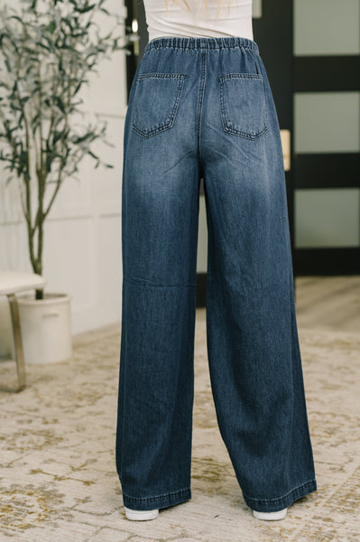 Ashley High Waist Featherweight Palazzo Jean