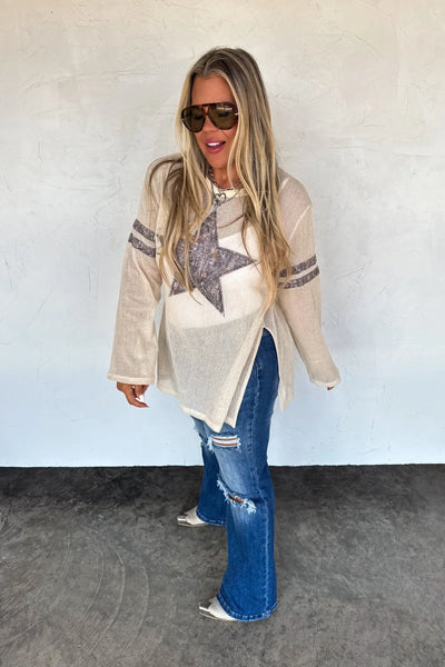 PREORDER: Star Mellow Mesh Cotton Top