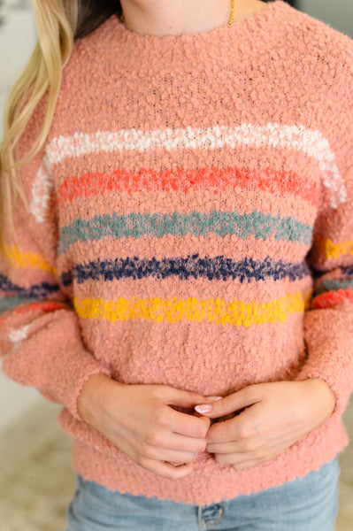 Color Me Cute Fuzzy Knit Pullover