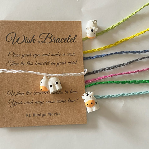 Wish Bracelet - Cow Charm