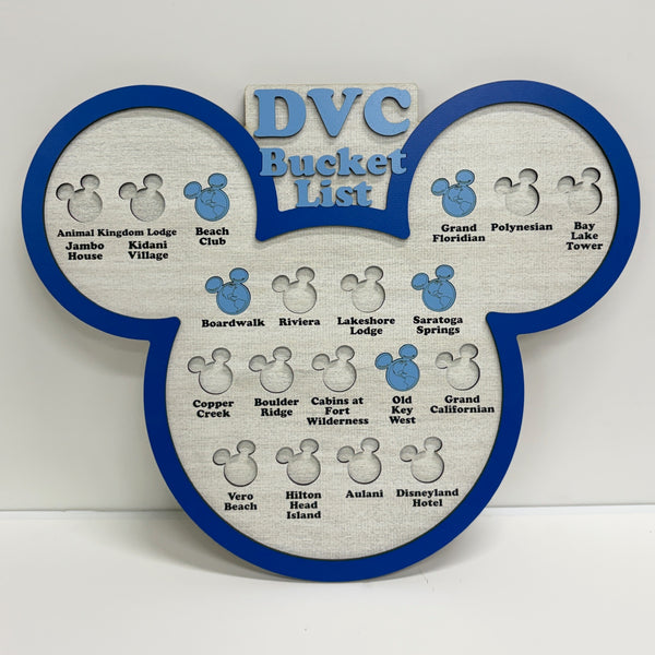 Resort Bucket List - DVC Resorts - Disney Inspired - Vacation Club