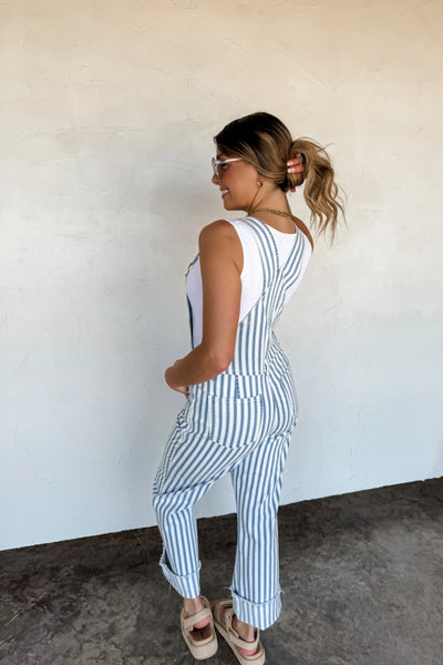PREORDER: Dahlia Stripe Overalls