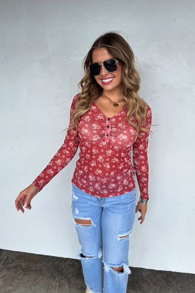 PREORDER: Annie Vneck Mesh Top