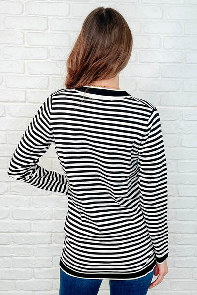 Finagle Your Way Striped Cardigan