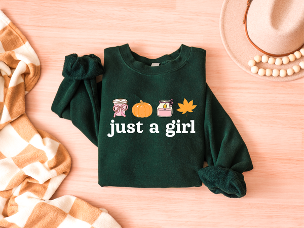 Just a Girl Graphic Tee and Sweatshirt
