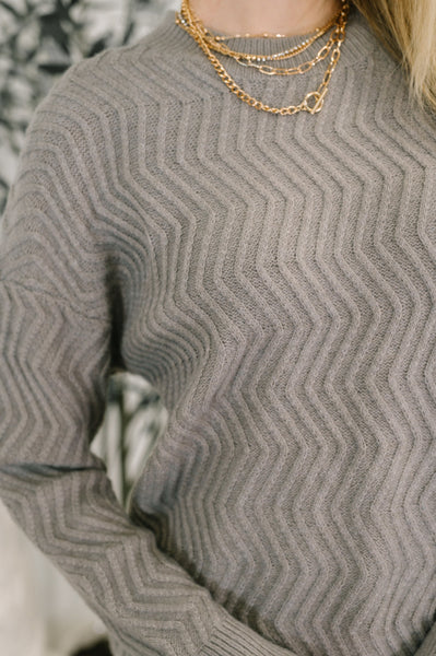 Rush of Joy Textured Long Sleeve Top
