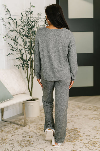 Seasonal Snooze Top and Bottom Set in Black