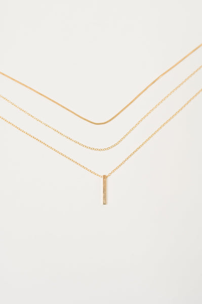 The Signature Set Layered Necklace Set in Gold