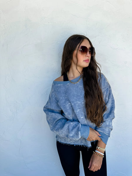 Kali Mineral Wash Sweatshirt In Assorted Colors