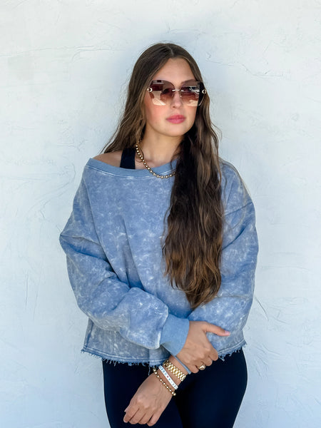 Kali Mineral Wash Sweatshirt In Assorted Colors