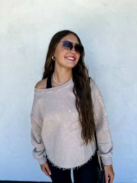 Kali Mineral Wash Sweatshirt In Assorted Colors