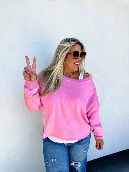 Kali Mineral Wash Sweatshirt In Assorted Colors
