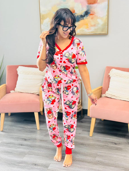 PREORDER: Short Sleeve Jogger PJ Set in Assorted Prints