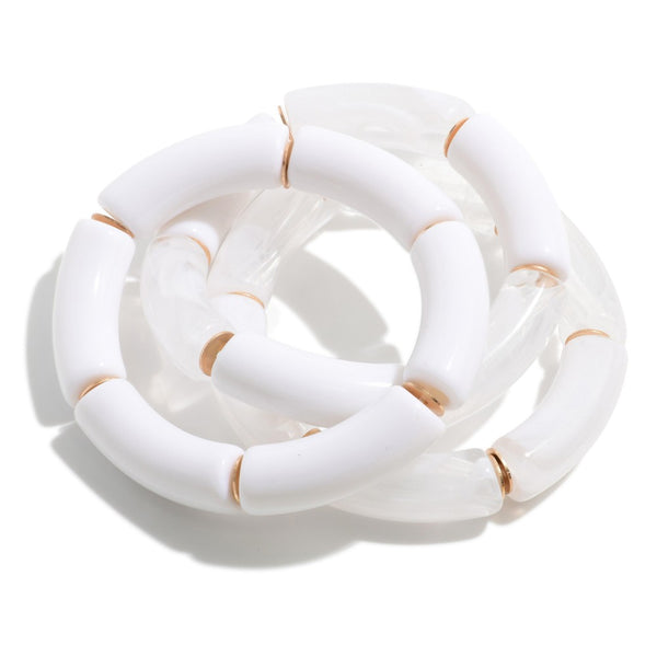 Acrylic Stretch Bracelet Trio