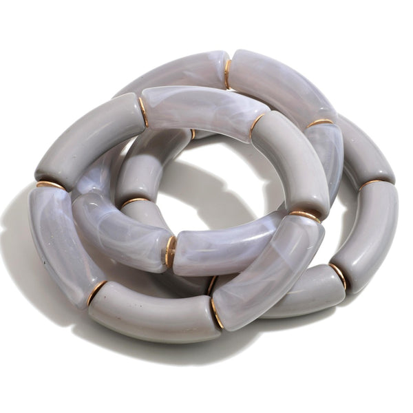 Acrylic Stretch Bracelet Trio
