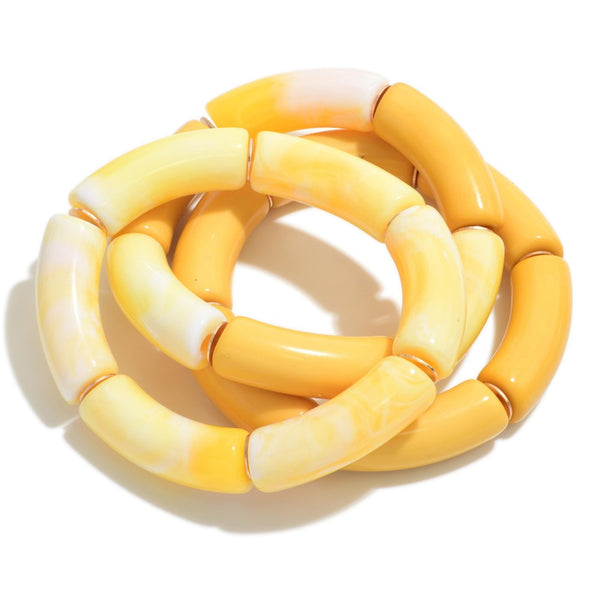 Acrylic Stretch Bracelet Trio